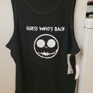 Black Graphic Tank Top